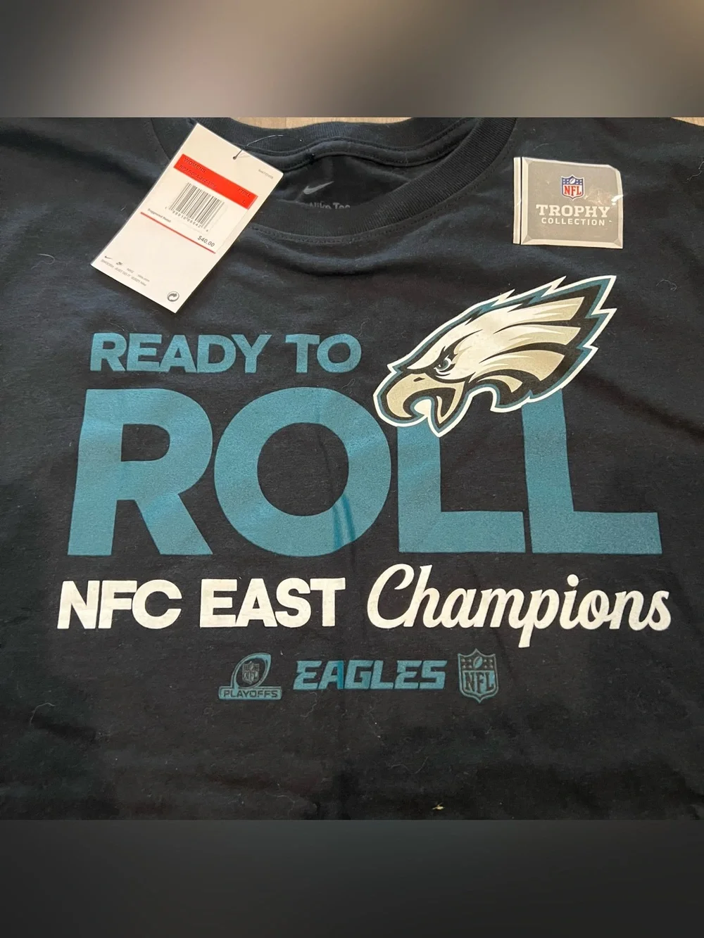 Nike Philadelphia Eagles NFC Champions T-Shirt Size Womens Large Black NWT